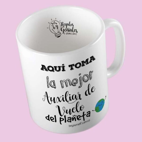 Pocillo Mejor Auxiliar de Vuelo - Imagen 2