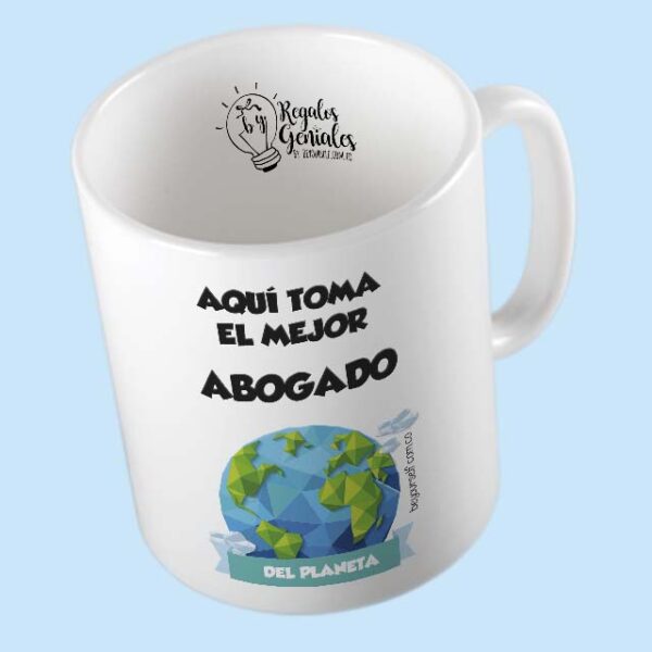 mug pocillo taza mejor abogado del planeta regalo para hombre abogado