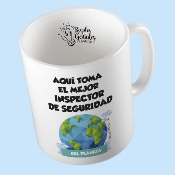 mug pocillo taza mejor siso inspector de seguridad del planeta regalo para hombre inspector de seguridad siso
