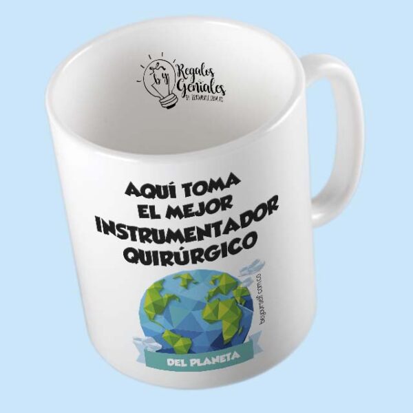 mug pocillo taza mejor instrumentador quirurgico del planeta regalo para hombre