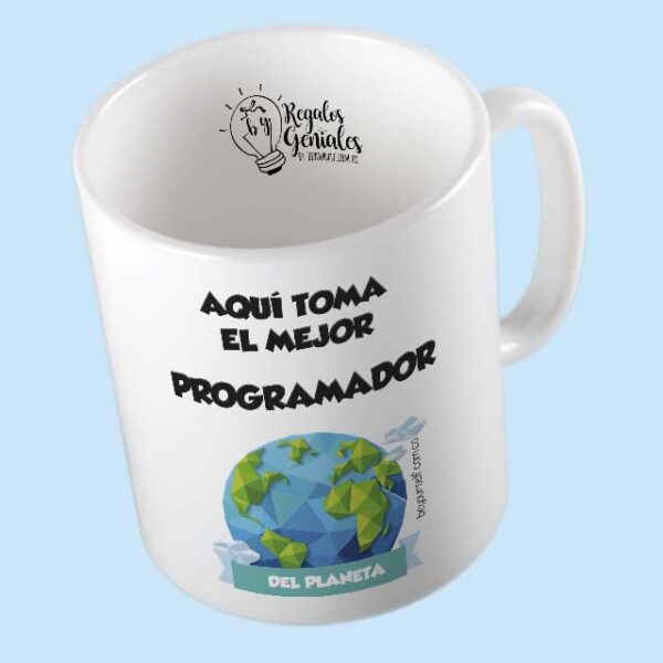 mug pocillo taza mejor programador del planeta regalo para hombre