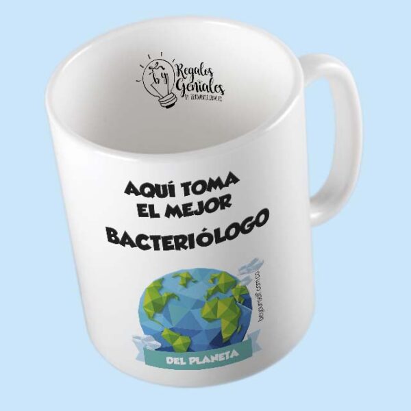 mug pocillo taza mejor bacteriologo del planeta regalo para hombre