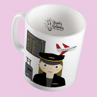 mug pocillo taza mejor piloto mujer del planeta regalo mujer piloto